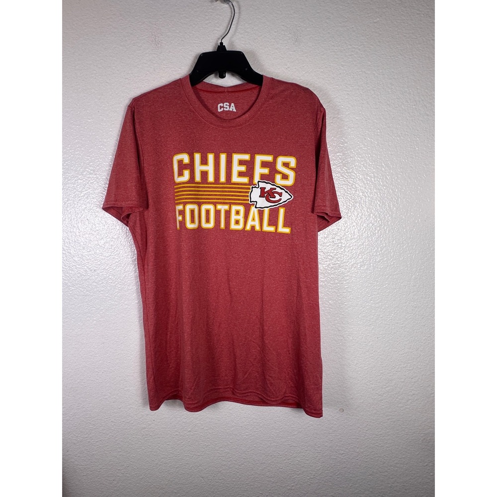 Kansas City Chiefs NFL Football T-Shirt Red Heather‎ CSA Large NWT